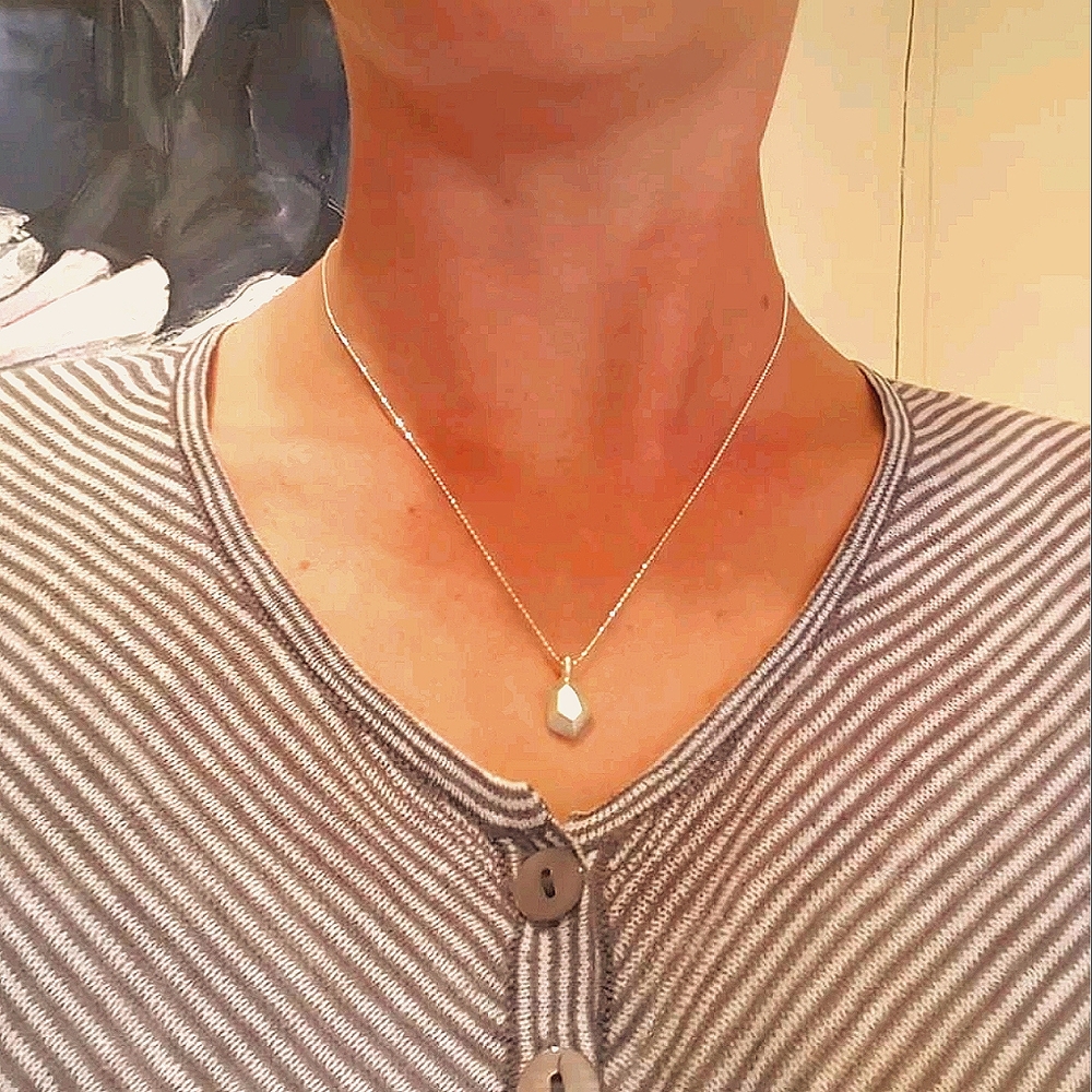 Faceted Sterling Necklace